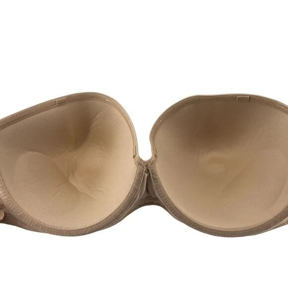 Lane Bryant Cacique Smooth Beige Lightweight Strapless Bra 46DD - Picture 3 of 7
